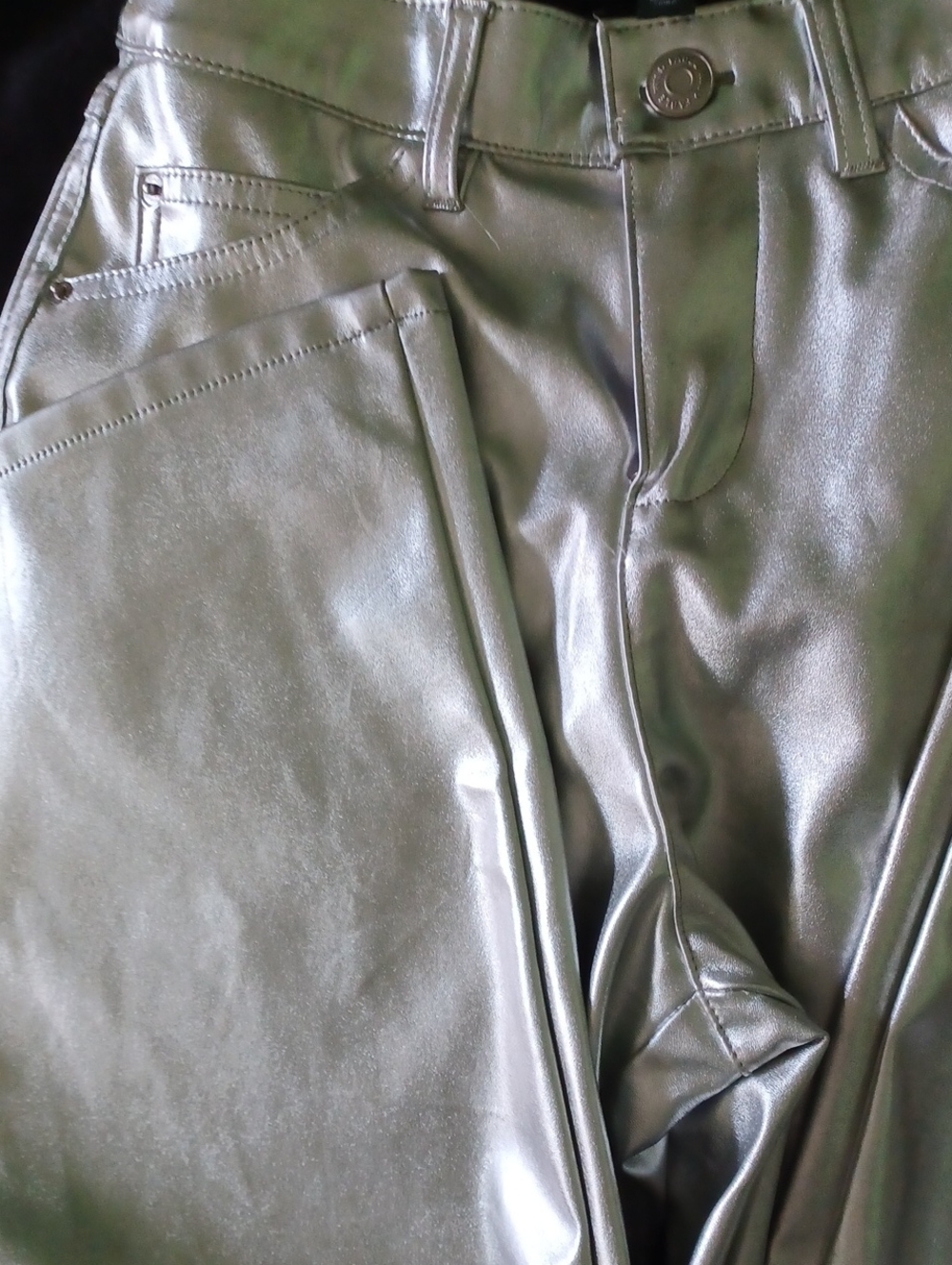 wild fable Metallic Silver Wide-Leg Pants